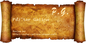 Péter Galina névjegykártya