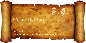 Péter Galina névjegykártya