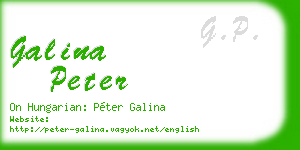 galina peter business card